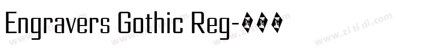 Engravers Gothic Reg字体转换
